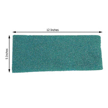 5 Pack Metallic Shiny Shimmer Tinsel Spandex Sashes for Chairs in Turquoise 
