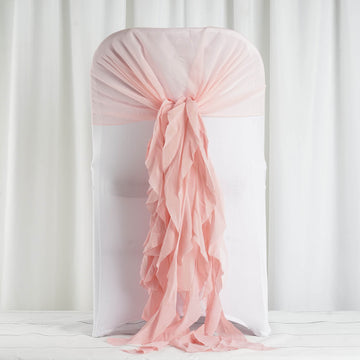 Create a Magical Atmosphere with Blush Chiffon Chair Ties