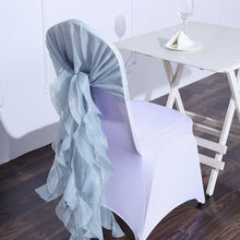 Willow Chair with Dusty Blue Chiffon Sashes with Ruffles 1 Set