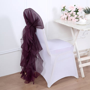 Dazzle Your Guests with Delicate Eggplant Chair Ties