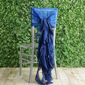 Dazzle Your Guests with Delicate Royal Blue Chair Ties