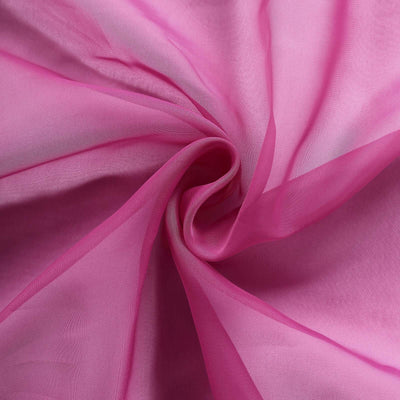 Pink sheer fabric with soft, flowing texture.