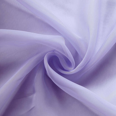 Light purple sheer fabric with soft texture and flowing drape.