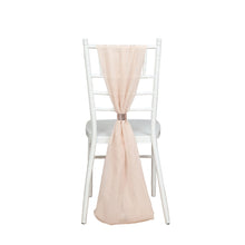 5 Pack Nude Premium Designer Chiffon Chair Sashes 22 Inch x 78 Inch