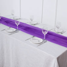 6FT | Purple Premium Chiffon Table Runner