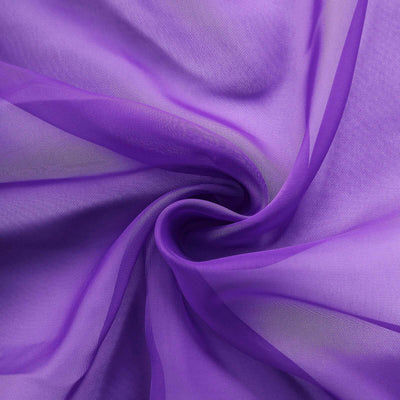 Purple sheer fabric with a soft, flowing texture.