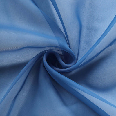 Lightweight blue sheer fabric with a smooth texture.