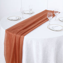 Terracotta (Rust) Premium Chiffon Table Runner 6ft