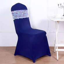 Big Payette Sequin Round Chair Sashes in Iridescent 5 Pack