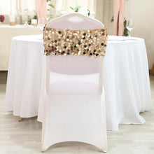 5 pack - Gold - Big Payette Sequin Round Chair Sashes