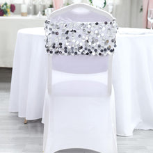 5 pack - Silver - Big Payette Sequin Round Chair Sashes