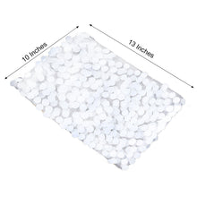White Round Chair Sashes 5 Pack Big Payette Sequin Material