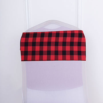 Versatile and Cozy Black/Red Chair Sashes
