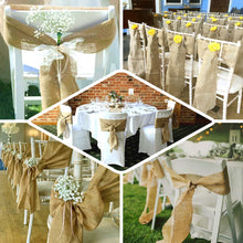 Pack Of 5 Faux Jute Chair Sashes In Gold Color 6 Inch X 108 Inch