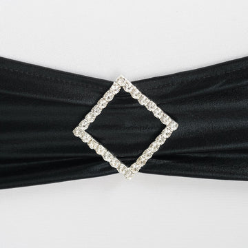 Add Glamour to Your Event with Silver Rhinestone Chair Sash Buckle