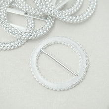 Rhinestone Napkin Rings Silver Diamond Circle Design 2.5 Inch