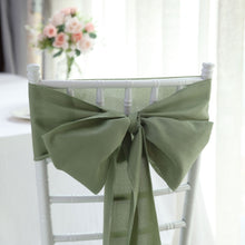6 Inch x 108 Inch Eucalyptus Sage Green Polyester Chair Sashes 5 Pack
