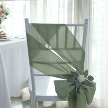 Eucalyptus Sage Green Chair Sashes 5 Pack 6 Inch x 108 Inch Polyester