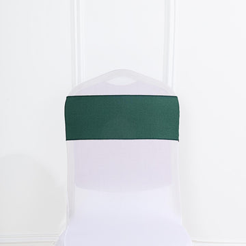Create a Luxurious Look with Hunter Green Polyester Chair Sashes