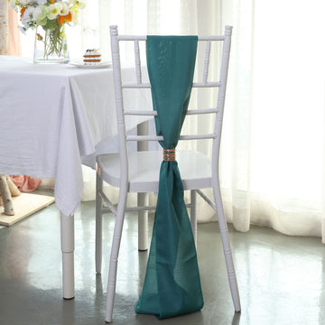 Transform Your Event with Peacock Teal Chair Sashes
