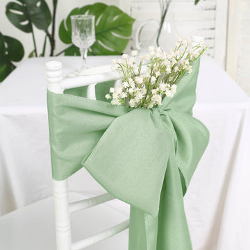 Create an Upscale Look with Sage Green Polyester Chair Sashes