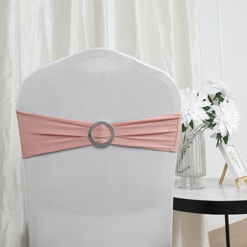Elevate Your Event Decor with Dusty Rose Spandex Stretch Chair Sashes