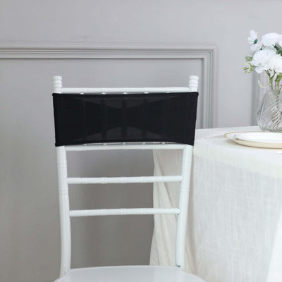 Black chair cover for elegant event decor