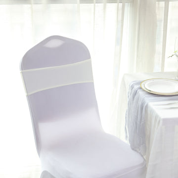Elevate Your Event Decor with Ivory Spandex Stretch Chair Sashes