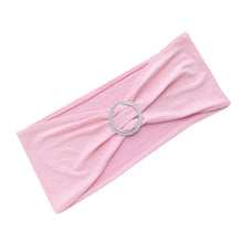 5 pack | 5"x14" Pink Spandex Stretch Chair Sash with Silver Diamond Ring Slide Buckle