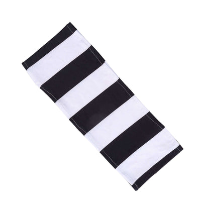 Black and white striped fabric strip for crafts or costumes
