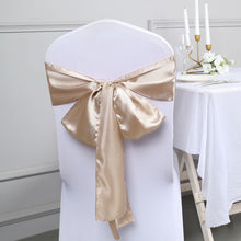 Nude Satin Sashes For Chairs 5 Pack