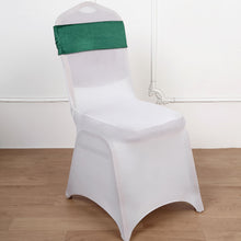 Hunter Emerald Green Velvet Ruffle Chair Sashes 5 Pack