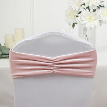 Blush Velvet Chair Sashes - The Perfect Addition to Any Event