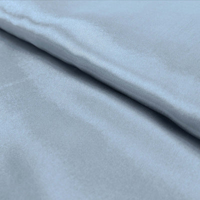 Light blue satin fabric with a smooth texture.