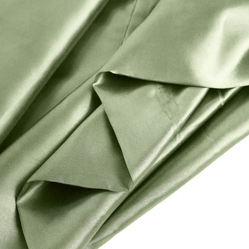 Elegant Dusty Sage Green Satin Fabric for Stunning Event Decor