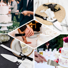 Bride & Groom Cake Server Set - Stainless Steel Wedding Cake Knife And Server Set