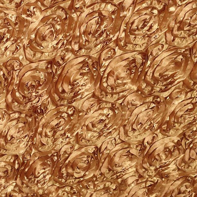 Textured gold rose pattern fabric close-up.