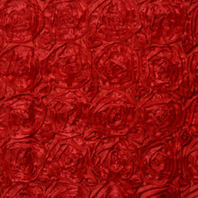 14FT Red Rosette Table Skirt#whtbkgd