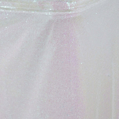 Shimmering iridescent fabric with a subtle texture detail.