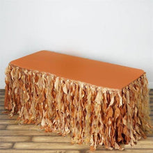 Gold Taffeta Table Skirt With Curly Willow Design 21 Feet