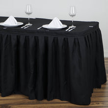 14 Feet Black Table Skirt Polyester With Pleats