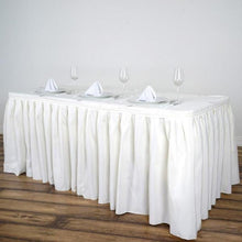 14 Feet Of Ivory Pleated Polyester Table Skirt