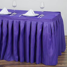 14 Feet Of Purple Pleated Polyester Table Skirt