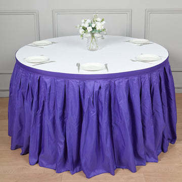 Protective and Decorative Purple Table Linens for Banquets and Weddings