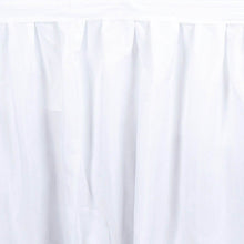 White Polyester Table Skirt With Pleats 21 Feet#whtbkgd