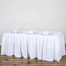 17 Feet Pleated Polyester Table Skirt In White Color