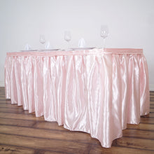 14FT Blush | Rose Gold Pleated Satin Table Skirt