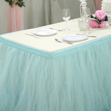 21 Feet Of Serenity Blue Tutu Table Skirt With 4 Layers Of Tulle