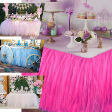 Fuchsia Tutu Table Skirt 14 Feet Long With 4 Layers Of Pleated Tulle