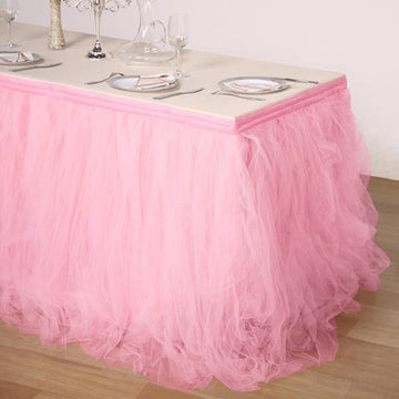 Create a Fairy-Like Atmosphere with the 4 Layer Tutu Table Skirt